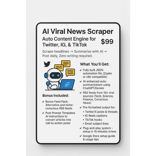 AI Viral News Scraper – Auto Content Engine for Twitter, IG, & TikTok ($99)